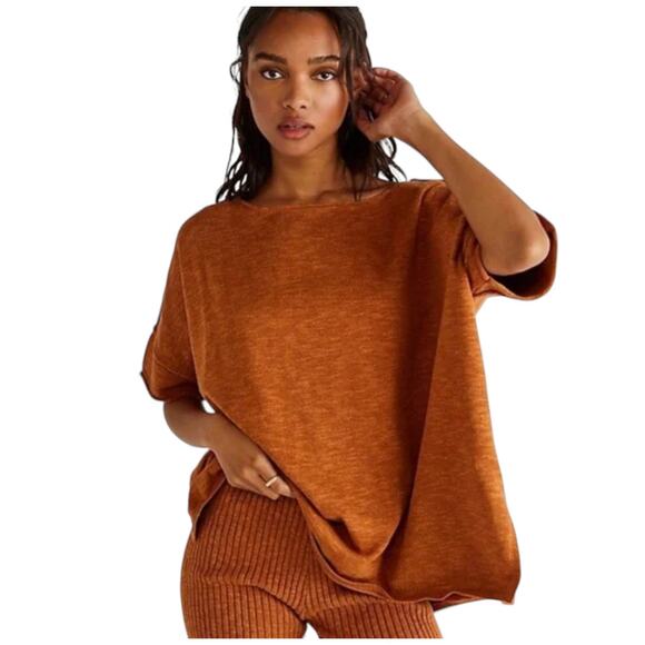 FREE PEOPLE FP BEACH "Winnie" Sweater Tee - Large - Picture 9 of 10